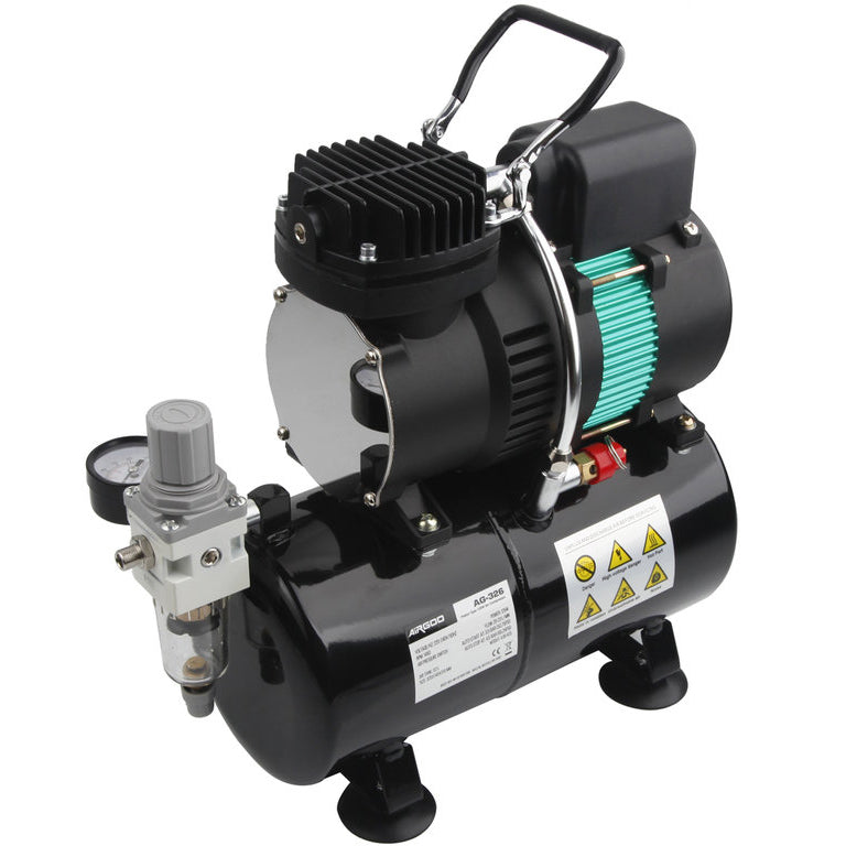 Airgoo Premium Aibrush Compressor AG-326 with Twin Cooling Fans and Ai ...